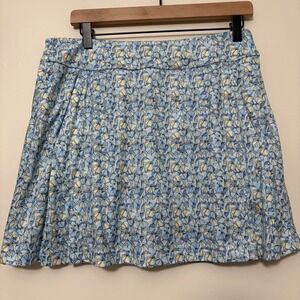 Greg Norman Collection Blue Umbrella Print Golf Skort Sculpting Short Size M NWT